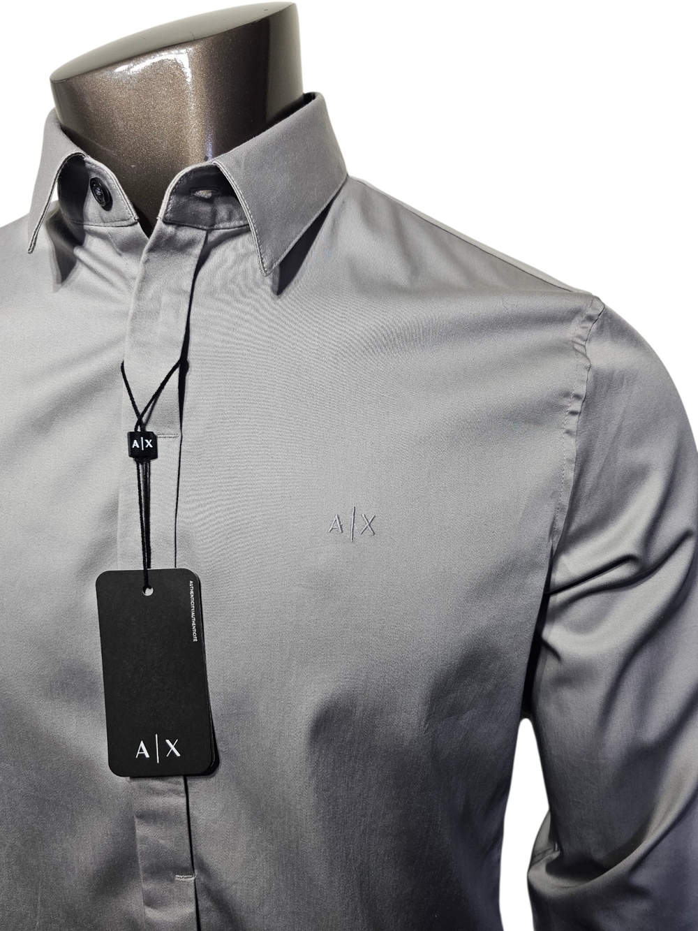 Armani Exchange Men's Gray Dress Shirt